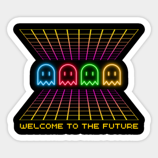 Welcome to the future of gaming, 8 bit pixel legends Sticker